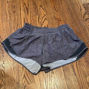 Lululemon Hotty Hot Shorts – Heather Gray – Size 10 Lined Running Shorts